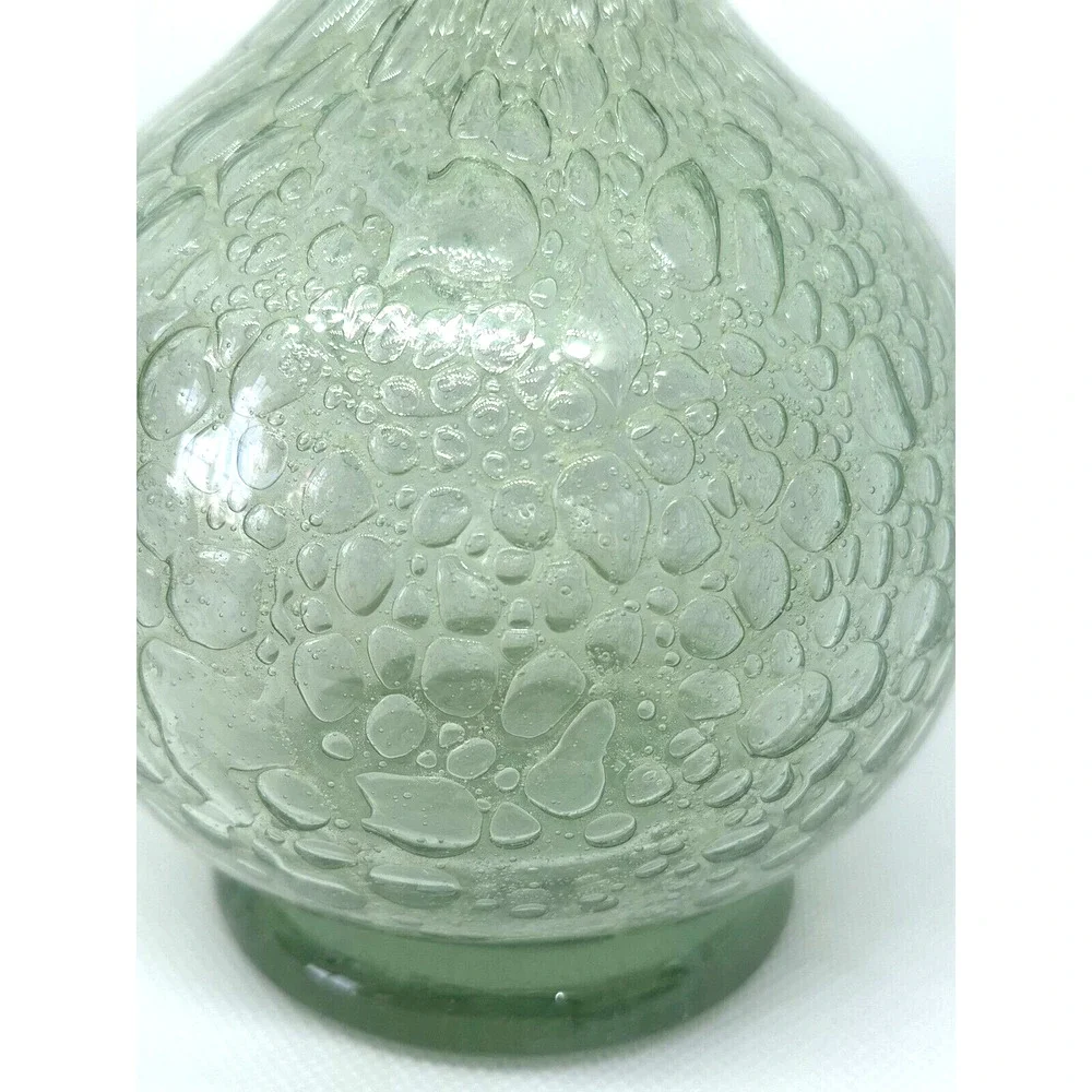 Ture Berglund Bubble Glass Jug 1940s Vase Handle Sweden Unmarked Skansens